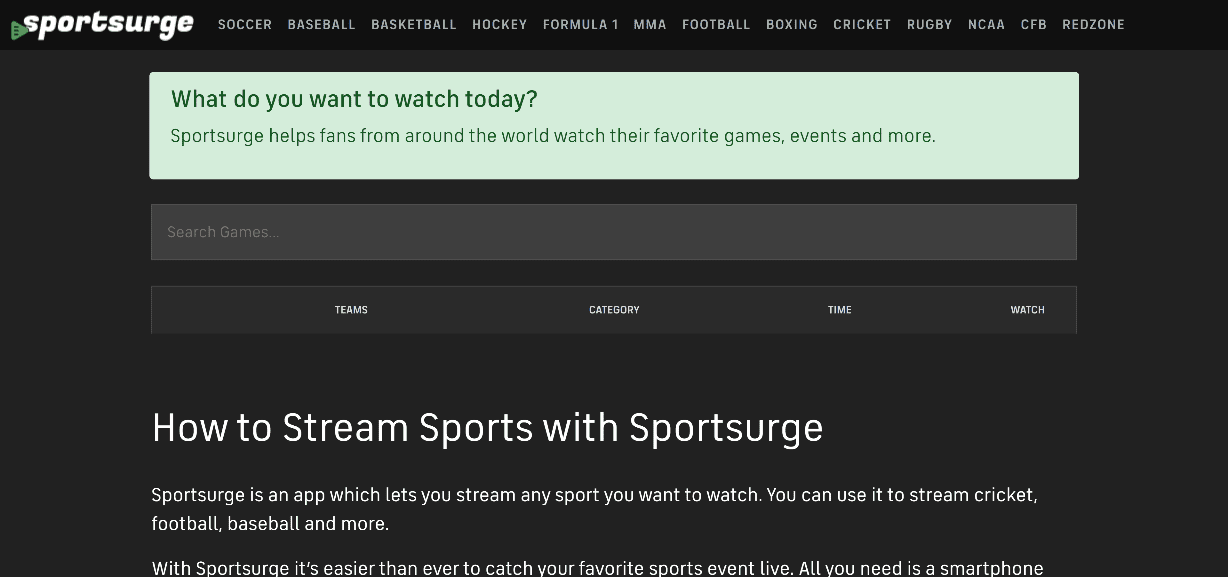 Sportsurge Watch MLB, NFL, F1, Soccer, Sports Streams Daily Contributor