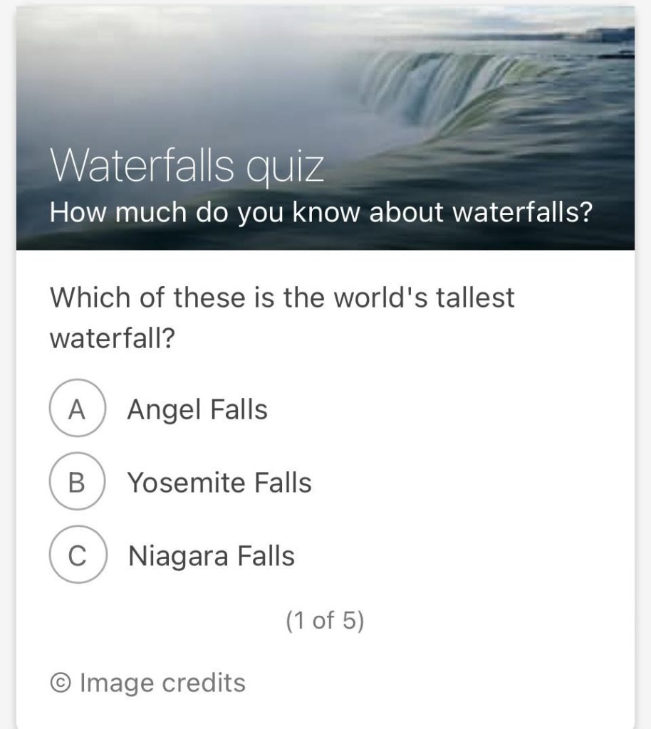 Bing Waterfalls Quiz 3 bing waterfalls quiz tallest waterfall