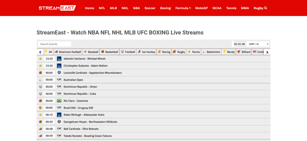 StreamEast Live: Watch NFL, MMA, NBA for Free